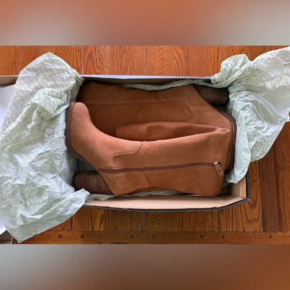 🆕 Kelsi Dagger Suede Over-the-Knee Boots - Logan - Chestnut - Oil Cow Suede - Picture 11 of 16